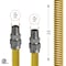 Flextron Gas Line Hose 5/8'' O.D.x72'' Len 1/2" MIP Fittings Yellow Coated Stainless Steel Flexible Connector FTGC-YC12-72A - alternate 3